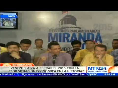 Capriles sugiere a Maduro liberar a los presos políticos tras victoria opositora en legislativas