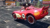Mickey Mouse and Disney Pixar Cars Lightning Mcqueen Ski Jumping