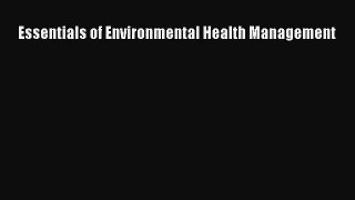 Essentials of Environmental Health Management  PDF Download