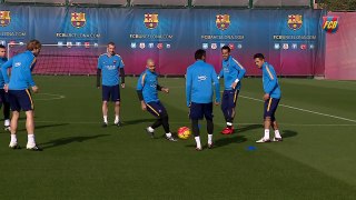 FCB training session: Last training session of the year