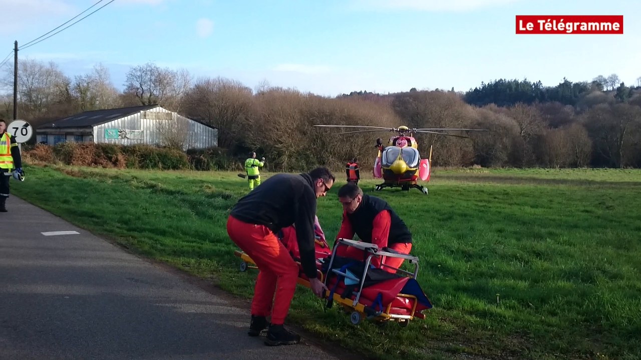 Ergué-Gabéric (29). Dragon 29 au secours d'un blessé grave