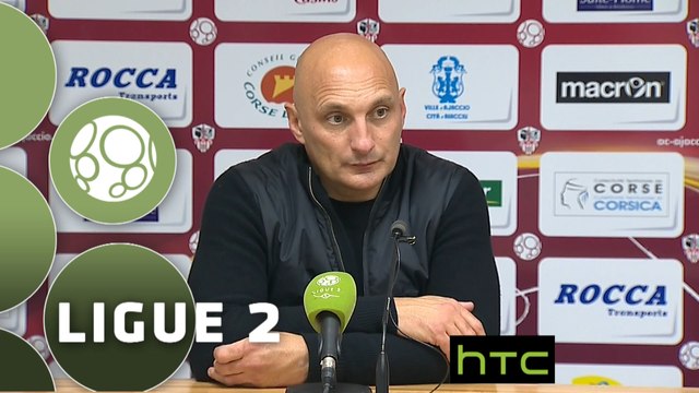 Conférence de presse AC Ajaccio - Nîmes Olympique (2-0) : Olivier PANTALONI (ACA) - Bernard BLAQUART (NIMES) - 2015/2016