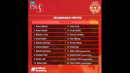 Pakistan Super League - Teams & Players - Legends and Heros -- PSL 2016 -- Game On Hai