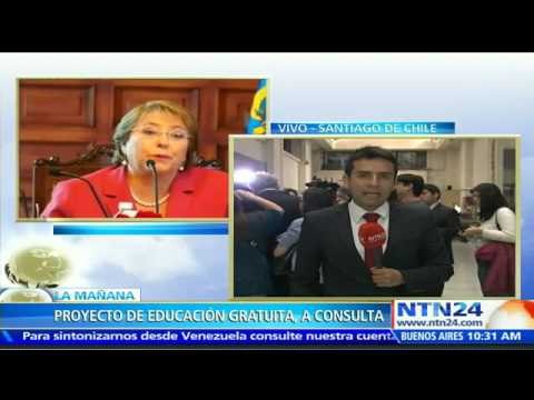 Michelle Bachelet busca ajustar proyecto de ley para la gratuidad en educación superior en Chile