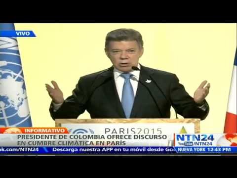 La paz convertirá a guerrillas en aliadas contra el cambio climático: Santos en Cumbre del Clima
