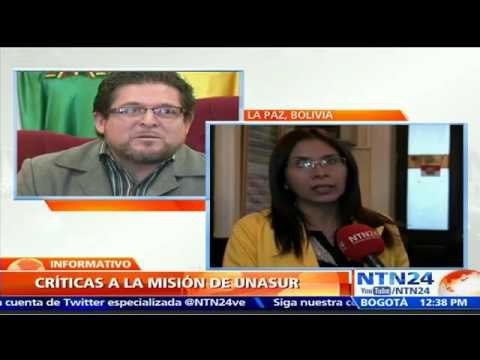 Oposición boliviana cuestiona imparcialidad de funcionario en misión de Unasur en Venezuela