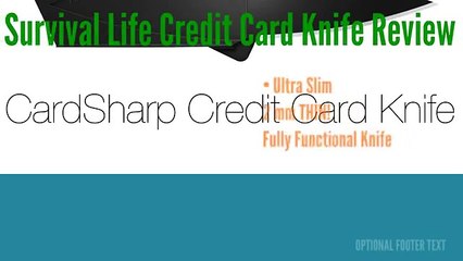 Survival Life Credit Card Knife Review