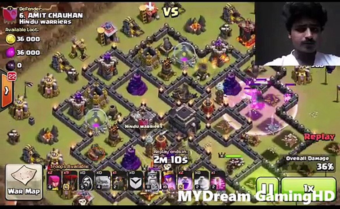 Latest CoC Strategy - Archer Queen 4 Helaers 12Loons 2Lava Hound Golem Must Watch