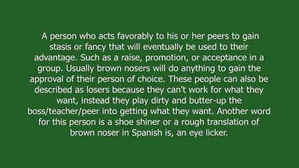 brown noser meaning and pronunciation