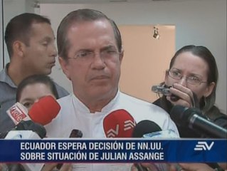 Canciller Patiño habla sobre posible liberación de Assange