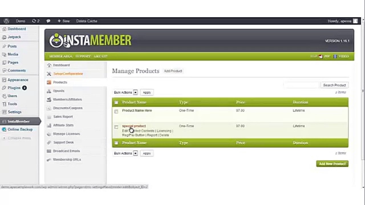 How to video InstaMember  WSO Pro Integration