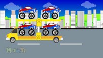 Big Tow Truck - Counting Spider Trucks - Video For Kids