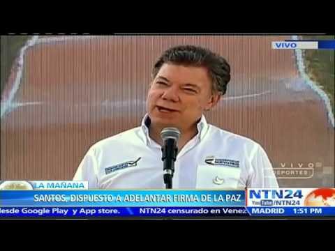 Santos, dispuesto a adelantar firma de la paz con las FARC