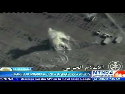 Continúan bombardeos de Francia en Al Raqa, principal feudo del Estado Islámico en Siria