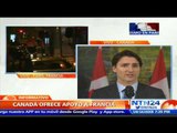 Primer ministro de Canadá se confiesa horrorizado y entristecido por atentados en París