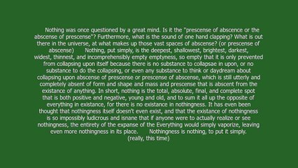 Nothing meaning and pronunciation