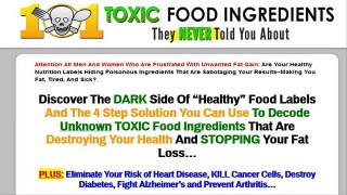 101 Toxic Food Ingredients Scam