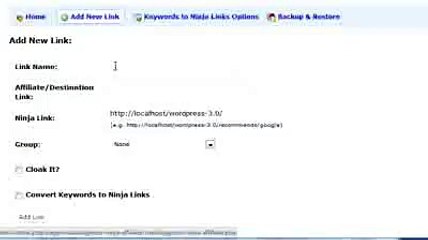 MaxBlogPress Ninja Affiliate Wordpress Affiliate Link Management Plugin 58