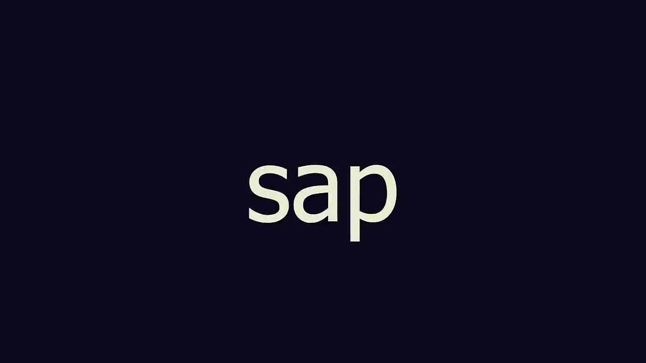 sap meaning and pronunciation video Dailymotion