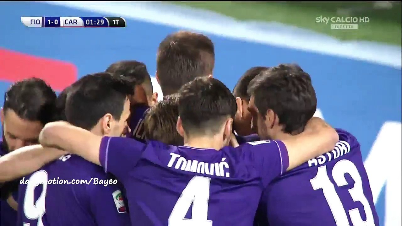 Borja Valero Goal  - Fiorentina 1-0 Carpi - 03.02.2016