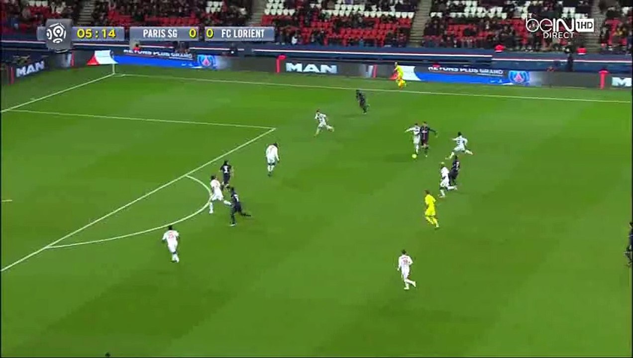 Edinson Cavani Goal HD - PSG 1-0 Lorient - 03-02-2016
