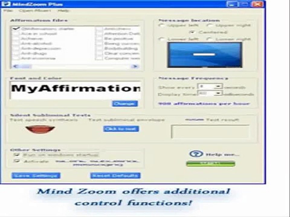 Mindzoom Subliminal Affirmations Software Review