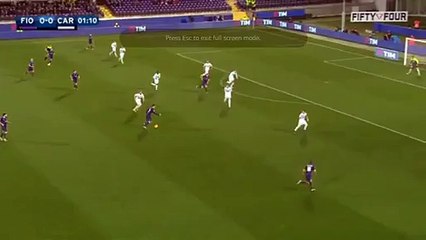 Goal Borja Valero Fiorentina 1-0 Capri - Serie A - 03.02.2016 -