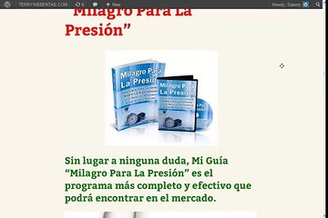 "Milagro para la Presion" http://TerryWebentas.com