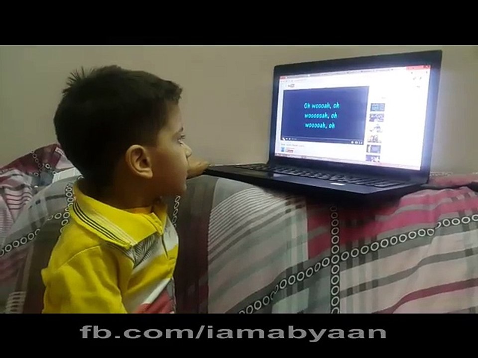 Justin Bieber's youngest fan Abyaan khan singing baby