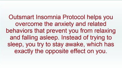 THE OUTSMART INSOMNIA PROTOCOL REVIEW