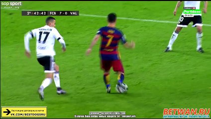 Luis Suárez Hat-trick  Goal - Barcelona 7-0Valencia 03.02.2016 HD