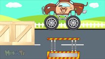 Monkey Truck Get Clean in Car Wash - Video For Kids