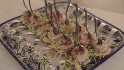 Spicy Shrimp Scampi Skewers