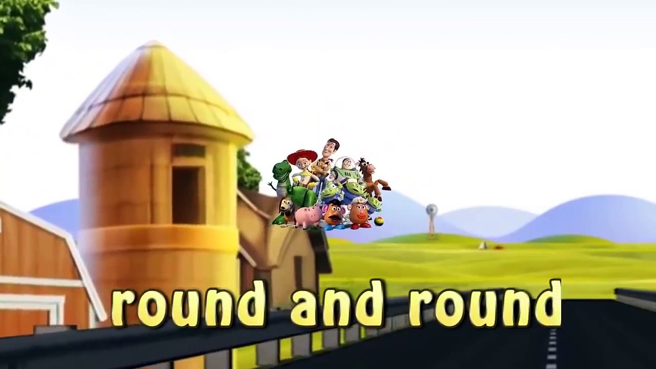 The Wheels On the Bus - Go Round and Round Song - Toy Story - Nursery Rhymes for Kids