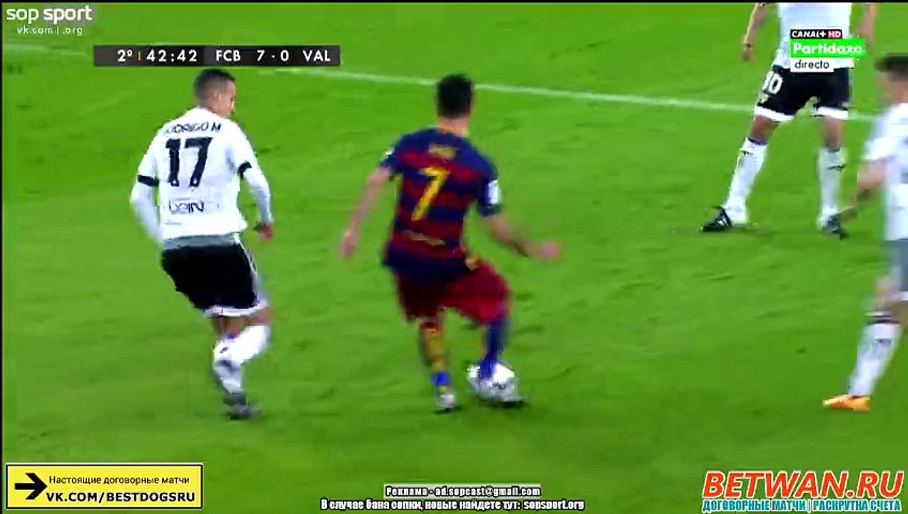 Luis Suárez Hat-trick Goal - Barcelona 7-0Valencia 03.02.2016 HD