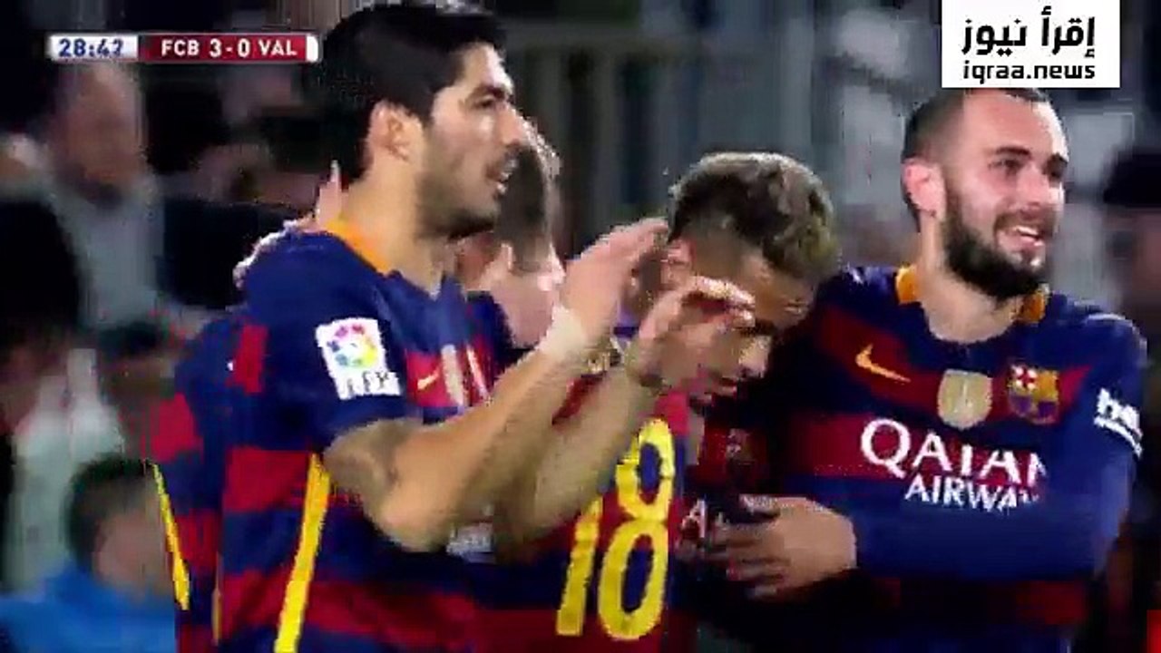 اهداف مباراة برشلونه فالنسيا 7-0 الاربعاء 3-2-2016 ذهاب نصف نهائي كاس ملك اسبانيا