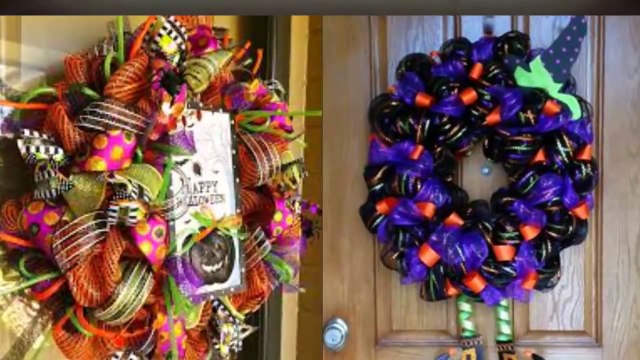 Хэллоуин Венок на дверь в стиле Хэллоуин Идеи украшения и декора двери к празднику Хэллоуин