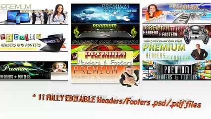 Premium Headers/Footers MiniSite & Graphics Kit with Private Label Rights