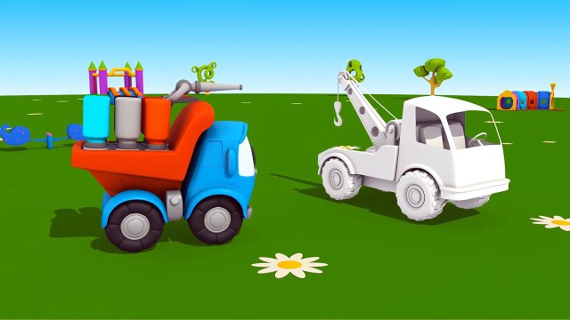 TOW TRUCK: Cartoon Trucks: LEO Junior PAINTING Games & Construction  Puzzles! - Dailymotion Video