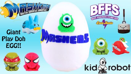 GIANT Mash'ems Play Doh Surprise Egg - BFFS Marvel TMNT Transformers