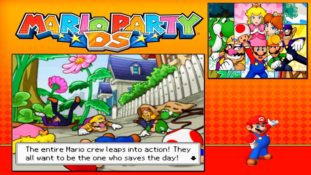 Mario Party DS - Story Mode - Part 1 - Wigglers Garden (1/2) (Mario) [NDS]