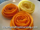 Fruit Carving Made Easy - Citrus Peel Roses - Nita's Vegetable & Fruit Carving