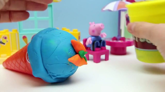 Peppa Pig Ice Cream Parlor Building Toys Play Doh Rainbow Ice Cream DIY La Heladería de Peppa Pig