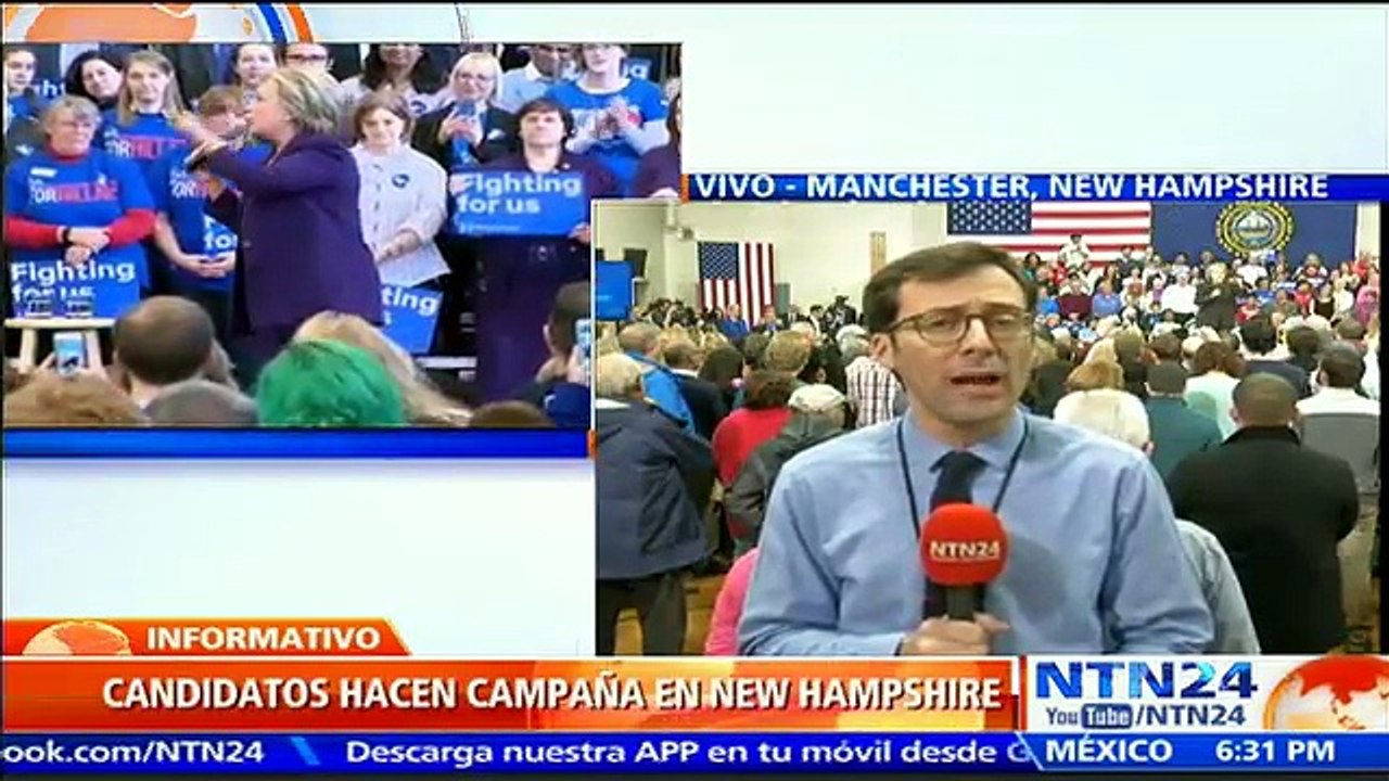 Precandidatos a la Casa Blanca hacen campaña en el estado New Hampshire a fin de buscar apoyo de ciudadanos estadounidenses