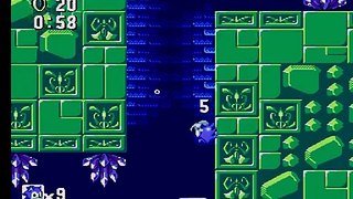 Gameplay Sonic the Hedgehog (Master System) Labyrinth ACT1