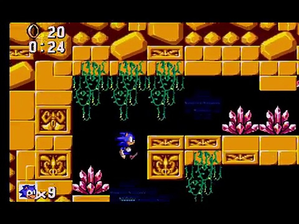 Gameplay Sonic the Hedgehog (Master System) Labyrinth ACT2