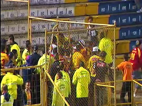 Bronca aficionados Cartagines y Herediano