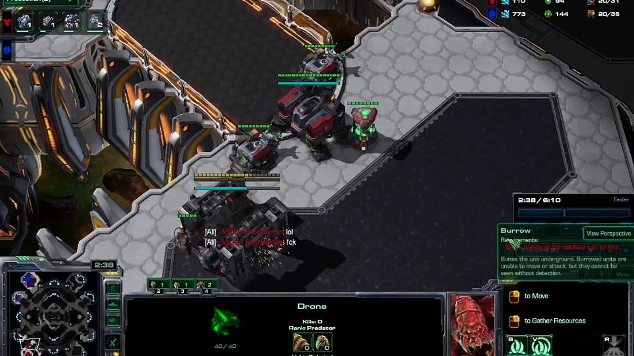 SC2 - Drone climbs terran wall