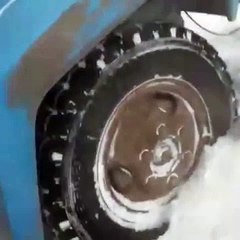 Мощный буран вызвал крупное ДТП КАРАГАНДА 28.12.2015