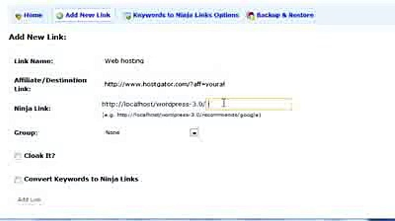 MaxBlogPress Ninja Affiliate Wordpress Affiliate Link Management Plugin 67